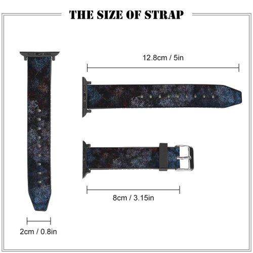yanfind Watch Strap for Apple Watch Luukdek Winter Forest Snow Covered Aerial Birds  Drone Photo Trees Compatible with iWatch Series 5 4 3 2 1