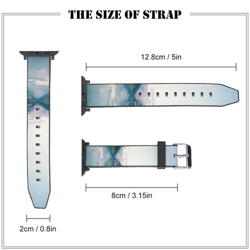 yanfind Watch Strap for Apple Watch Wall  Lake Tree  Snow  Free  Outdoors Art Compatible with iWatch Series 5 4 3 2 1