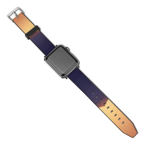 yanfind Watch Strap for Apple Watch Jordan Steranka Mountains Sunset Silhouette Sky Dusk Sunrise Seattle Washington Landscape Compatible with iWatch Series 5 4 3 2 1