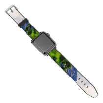 yanfind Watch Strap for Apple Watch Landscape Peak Countryside Abies Plant Mountians Pictures Grassland Outdoors Tree Fir Compatible with iWatch Series 5 4 3 2 1