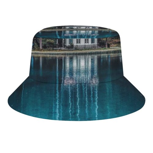 yanfind Adult Fisherman's Hat Eberhard Grossgasteiger Dark Forest Tall Trees Woods Lake Reflection Landscape Scenery Fishing Fisherman Cap Travel Beach Sun protection