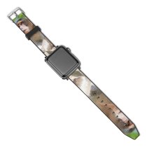 yanfind Watch Strap for Apple Watch Singapore Domain Wildlife Public Monkey Jungle Baboon Images Rainforest Eating Pictures Compatible with iWatch Series 5 4 3 2 1