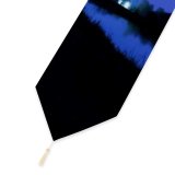 Yanfind Table Runner Backlit Landscape Sky Evening Silhouette River Bridge Mystical Outdoors Starry Night Trees Everyday Dining Wedding Party Holiday Home Decor