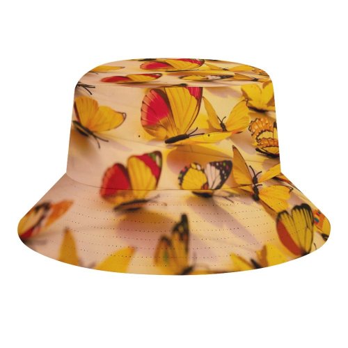 yanfind Adult Fisherman's Hat Drz Colorful Butterflies Wall Decorations Butterflies Closeup Assorted Beautiful Fishing Fisherman Cap Travel Beach Sun protection