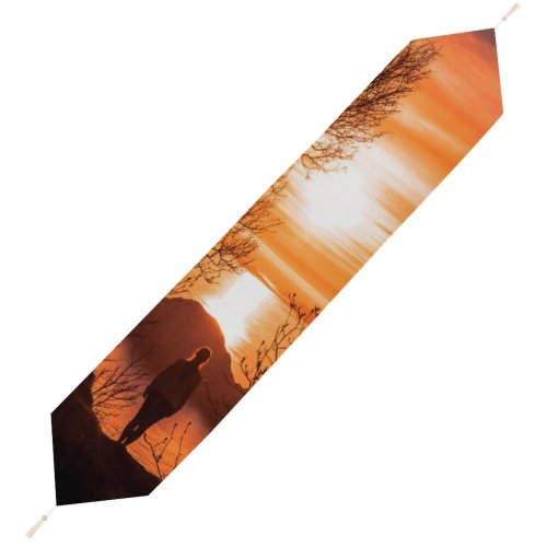 Yanfind Table Runner Backlit Tree Skyscape Beautiful Norway Clouds Sunset Landscape Evening Light Beach Bare Everyday Dining Wedding Party Holiday Home Decor