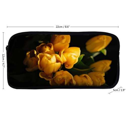 yanfind Pencil Case YHO Images Arrangement Plant Commons Bouquet  Flower Tulips Tulip Spring Creative Flowers Zipper Pens Pouch Bag for Student Office School