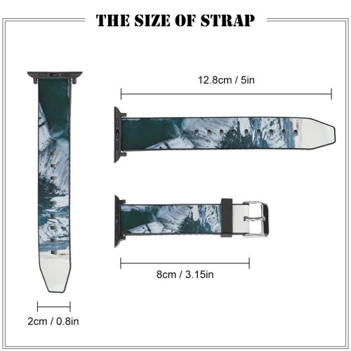 yanfind Watch Strap for Apple Watch Drone  Iceland Gulfoss  Snow Waterfall Free  Stock Outdoors Compatible with iWatch Series 5 4 3 2 1