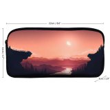 yanfind Pencil Case YHO RmRadev Sunset  River Mountains Gradient Peach Zipper Pens Pouch Bag for Student Office School
