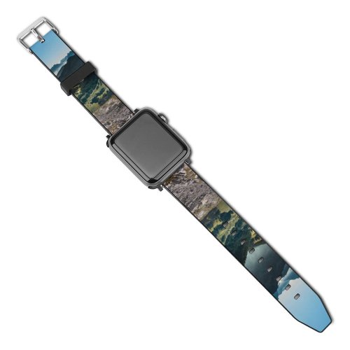 yanfind Watch Strap for Apple Watch Theo Crazzolara Warscheneck Eastern Alps Austria Landscape  Range Valley Village Scenery Compatible with iWatch Series 5 4 3 2 1