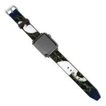 yanfind Watch Strap for Apple Watch  Swans Feather Feathers Lake Grey Pond Duck Marsh Ballet Dance Bird Compatible with iWatch Series 5 4 3 2 1