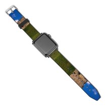 yanfind Watch Strap for Apple Watch United England Building Countryside Plant Mound Slope Castle Pictures Grassland Cloud Compatible with iWatch Series 5 4 3 2 1