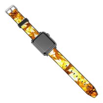 yanfind Watch Strap for Apple Watch Free Bonfire Wallpapers Pictures Fire Plant Maple Flame Tree Images Leaf Compatible with iWatch Series 5 4 3 2 1