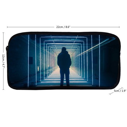 yanfind Pencil Case YHO Otto Berkeley Vanishing Point Lights Patterns Symmetrical Indoor Zipper Pens Pouch Bag for Student Office School