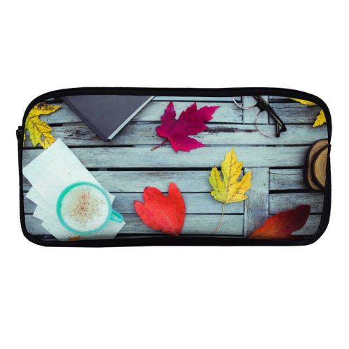 yanfind Pencil Case YHO Images Tabletop Journaling Sassafras Wooden Weaponry Coffee Wallpapers Plant Tree Scissors Maple Zipper Pens Pouch Bag for Student Office School