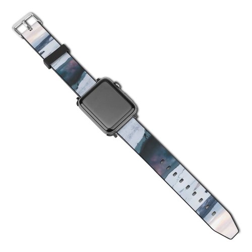 yanfind Watch Strap for Apple Watch Scenery  Reflections  Snow Scandinavia Sunset Free Winter  Outdoors Compatible with iWatch Series 5 4 3 2 1
