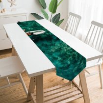 Yanfind Table Runner Recreation Resort Surf Aerial Trip Fit Sporty Surfing Emerald Outdoors Top Enjoy Everyday Dining Wedding Party Holiday Home Decor