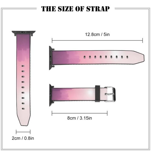yanfind Watch Strap for Apple Watch Meiying  Cityscape Urban Foggy Sunrise Skyscrapers Compatible with iWatch Series 5 4 3 2 1