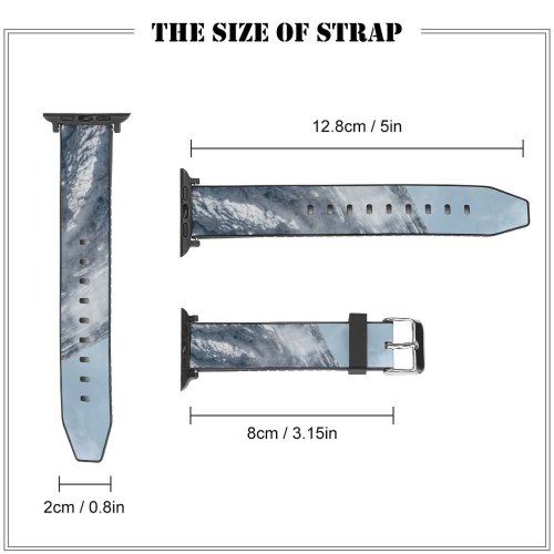 yanfind Watch Strap for Apple Watch Landscape Peak Wettersteingebirge Creative Partenkirchen Pictures Cloud Alpspitze Outdoors Grey Snow Compatible with iWatch Series 5 4 3 2 1