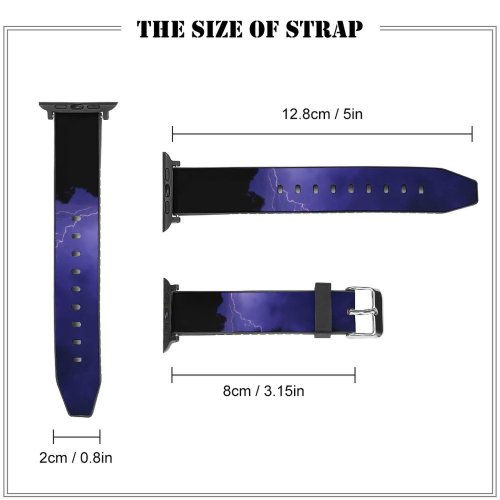 yanfind Watch Strap for Apple Watch Fog Outdoors Thunderstorm Cloudy Cumulus  Cloud Inversion Mist Images Meteorology Stormcell Compatible with iWatch Series 5 4 3 2 1