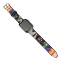 yanfind Watch Strap for Apple Watch Trey Ratcliff Guilin City China Sunset Beautiful Fields Village River Mountains Clouds Compatible with iWatch Series 5 4 3 2 1