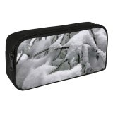 yanfind Pencil Case YHO Sierra Winter Xmas December Christmas Hiking Winter  Hike Plant Comp Fence Zipper Pens Pouch Bag for Student Office School