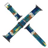 yanfind Watch Strap for Apple Watch Colour Expressionism Abstract Vibrant Wall Free HQ Acrylic Art Texture Compatible with iWatch Series 5 4 3 2 1