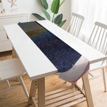 Yanfind Table Runner Walkway Creative Fountain With Spectrum Rainbow Pavement Pictures Abstract Light Free Everyday Dining Wedding Party Holiday Home Decor