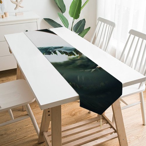 Yanfind Table Runner Blur Freshness Fresh Palm Daylight Botanical Daytime Growth Outdoors Scenic Leaves Leaf Everyday Dining Wedding Party Holiday Home Decor