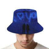 yanfind Adult Fisherman's Hat Gerd Altmann Love I Love You Starry Sky Couple Silhouette Heart Valentines Fishing Fisherman Cap Travel Beach Sun protection