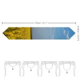Yanfind Table Runner Colours Field Rapeseed Sky Plant Crop Plant Field Windmill Mustard Prairie Spring Everyday Dining Wedding Party Holiday Home Decor