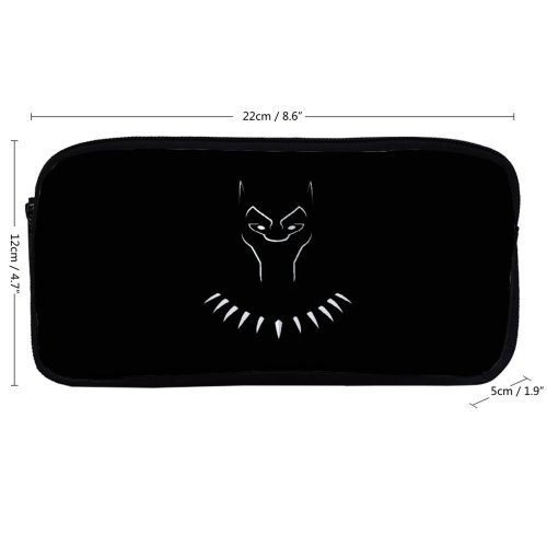 yanfind Pencil Case YHO TheGoldenBox Dark Minimal Panther Art Zipper Pens Pouch Bag for Student Office School