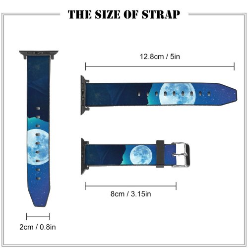 yanfind Watch Strap for Apple Watch Kien Virak  Aurora Borealis Night Time  Silhouette Landscape Starry Sky Compatible with iWatch Series 5 4 3 2 1