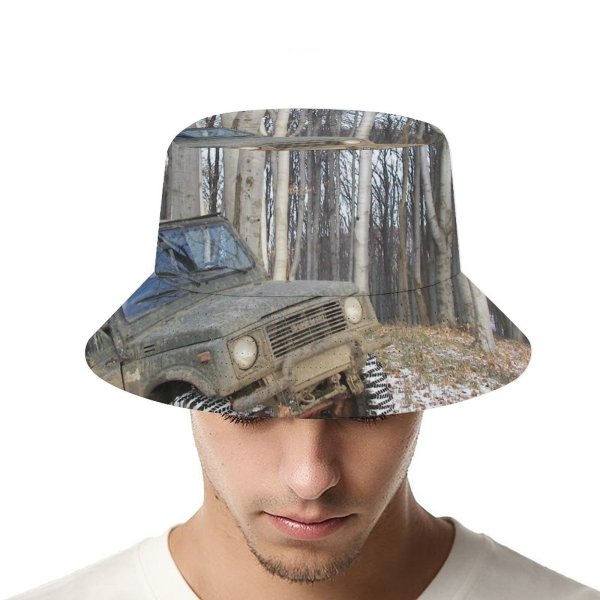 yanfind Adult Fisherman's Hat Winter Vehicle Car Roading Rally Tire Landscape Regularity Road Forest Sport Utility Fishing Fisherman Cap Travel Beach Sun protection