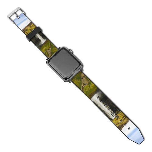 yanfind Watch Strap for Apple Watch Lake Waterfall Basin Skin Wallpapers Creative Images Cliff Landscape Pool Pictures Compatible with iWatch Series 5 4 3 2 1