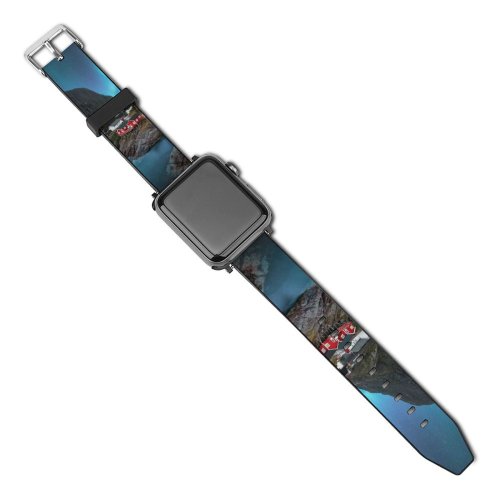 yanfind Watch Strap for Apple Watch Lofoten Islands Aurora Borealis Landscape Night   Sky Compatible with iWatch Series 5 4 3 2 1