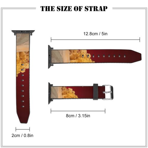 yanfind Watch Strap for Apple Watch Abies Scenery Tree  Domain Plant Fir Leaf Public Outdoors Maple Compatible with iWatch Series 5 4 3 2 1
