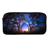yanfind Pencil Case YHO Thiago Garcia Fantasy Surreal Dream Alone Doorway Spectrum Portal Zipper Pens Pouch Bag for Student Office School