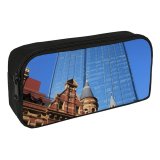 yanfind Pencil Case YHO Building Area Towers City Sky Rialto Classic  Skyscrapers City  Sunny Zipper Pens Pouch Bag for Student Office School