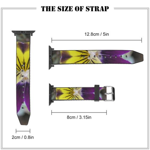 yanfind Watch Strap for Apple Watch Purple Flowers Netherlands Flower Flowering Plant Wild Pansy Petal Violet Family Viola Compatible with iWatch Series 5 4 3 2 1