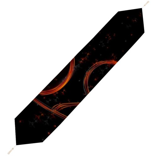 Yanfind Table Runner Dark Celebrations Year Happy Fire Everyday Dining Wedding Party Holiday Home Decor