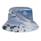 yanfind Adult Fisherman's Hat Val Winter Slope Massif Winter Port Geological Landscape Mountain Sky Snow Mountain Fishing Fisherman Cap Travel Beach Sun protection