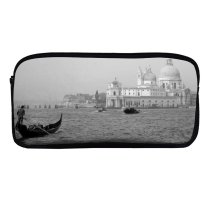 yanfind Pencil Case YHO Boats City Canal Venetian Venice Dome Famous Daylight Travel Building Transportation Outdoors Zipper Pens Pouch Bag for Student Office School