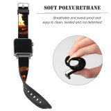 yanfind Watch Strap for Apple Watch Pumpkin Halloween Fire Scary Spooky Flame Heat Gas Compatible with iWatch Series 5 4 3 2 1