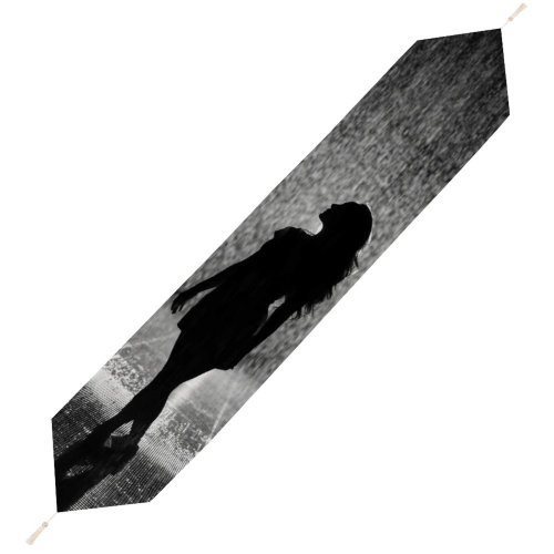 Yanfind Table Runner Backlit Shadows Figure Silhouette Rain Shillouette Shillouettes Everyday Dining Wedding Party Holiday Home Decor