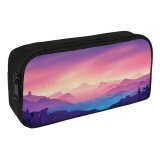 yanfind Pencil Case YHO Coyle Valley Landscape Mountains Gradient Colorful Scenery Layers Panorama Zipper Pens Pouch Bag for Student Office School