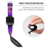 yanfind Watch Strap for Apple Watch Lake Mountains Rocks  Sunset Purple Sky Sky Scenery MacOS Big Sur Compatible with iWatch Series 5 4 3 2 1