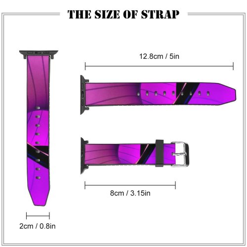 yanfind Watch Strap for Apple Watch Mimi Garcia Architecture Science  Architecture London England Neon Purple Compatible with iWatch Series 5 4 3 2 1