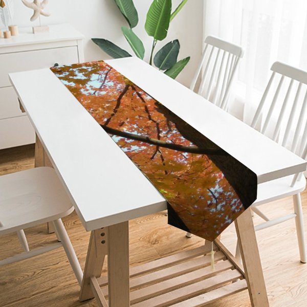 Yanfind Table Runner Change Changed Plant Leaves Tree Bark Tree Limbs Temperate Broadleaf Plant Forest Everyday Dining Wedding Party Holiday Home Decor