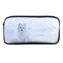 yanfind Pencil Case YHO Polar Images Iceland Christmas Icelandic Snow Wildlife Wallpapers Mamal Arctic Fox Winter Zipper Pens Pouch Bag for Student Office School