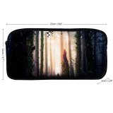 yanfind Pencil Case YHO Thiago Garcia Fantasy Girl Alone Forest Mystic Surreal Portal Dream Zipper Pens Pouch Bag for Student Office School